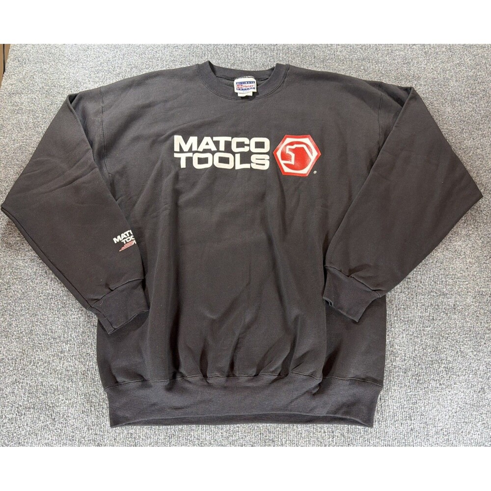 Vintage Matco Tools Racing Men’s Black Crewneck Sweatshirt Size Large
